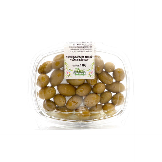 Zelené olivy s kôstkou Cerignola 170g